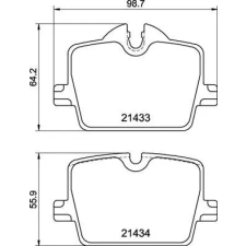 BREMBO fékbetétkészlet, tárcsafék P 06 114 autóalkatrész