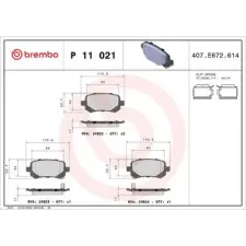 BREMBO fékbetétkészlet, tárcsafék P 11 021 fékbetét