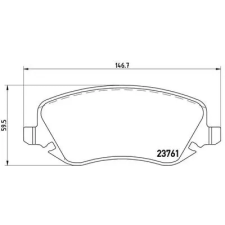 BREMBO fékbetétkészlet, tárcsafék P 23 088 autóalkatrész
