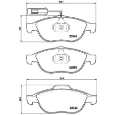 BREMBO fékbetétkészlet, tárcsafék P 23 114 autóalkatrész
