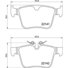 BREMBO fékbetétkészlet, tárcsafék P 36 037 autóalkatrész