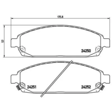 BREMBO fékbetétkészlet, tárcsafék P 37 010 autóalkatrész