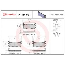 BREMBO fékbetétkészlet, tárcsafék P 49 021 autóalkatrész