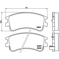 BREMBO fékbetétkészlet, tárcsafék P 49 032 autóalkatrész