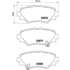 BREMBO fékbetétkészlet, tárcsafék P 49 049 autóalkatrész