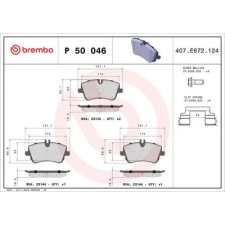 BREMBO fékbetétkészlet, tárcsafék P 50 046 autóalkatrész