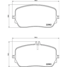 BREMBO fékbetétkészlet, tárcsafék P 50 149 autóalkatrész