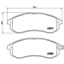 BREMBO fékbetétkészlet, tárcsafék P 54 033 autóalkatrész
