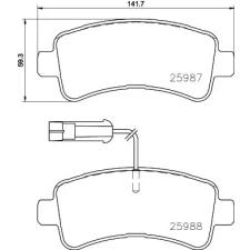 BREMBO fékbetétkészlet, tárcsafék P 61 130 autóalkatrész