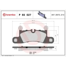 BREMBO fékbetétkészlet, tárcsafék P 65 027 autóalkatrész