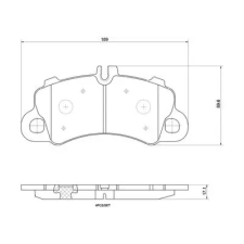 BREMBO fékbetétkészlet, tárcsafék P 65 043X fékbetét