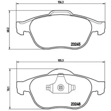 BREMBO fékbetétkészlet, tárcsafék P 68 032 autóalkatrész