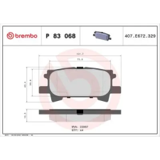 BREMBO fékbetétkészlet, tárcsafék P 83 068 autóalkatrész