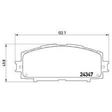 BREMBO fékbetétkészlet, tárcsafék P 83 086 fékbetét