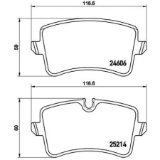 BREMBO fékbetétkészlet, tárcsafék P 85 119 autóalkatrész