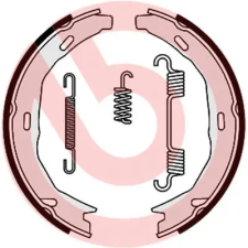 BREMBO fékpofakészlet, rögzítőfék S 50 522 autóalkatrész