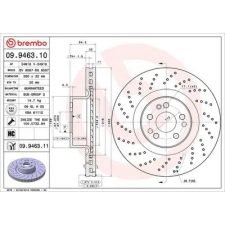 BREMBO féktárcsa 09.9463.11 autóalkatrész