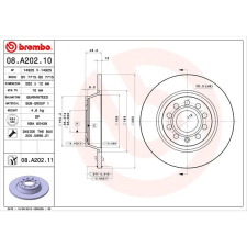 BREMBO - OC2/SUP2 286 HÁTSÓ 08.A202.11, szett, 2 db autóalkatrész