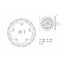 BREMBO Oro Fix féktárcsa - 168B407D7 motorkerékpár féktárcsa