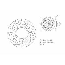 BREMBO Oro Fix féktárcsa - 68B40742 motorkerékpár féktárcsa
