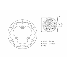 BREMBO Oro Fix féktárcsa - 68B40743 egyéb motorkerékpár alkatrész