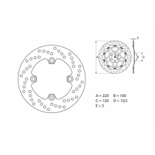 BREMBO Oro Fix féktárcsa - 68B40747 egyéb motorkerékpár alkatrész