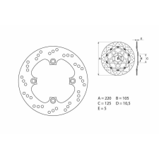 BREMBO Oro Fix féktárcsa - 68B40748 egyéb motorkerékpár alkatrész