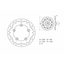  BREMBO Oro Fix féktárcsa - 68B40750 motorkerékpár féktárcsa