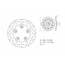 BREMBO Oro Fix féktárcsa - 68B40771 egyéb motorkerékpár alkatrész