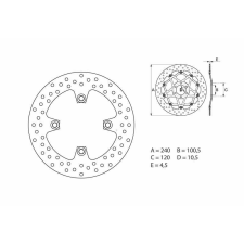 BREMBO Oro Fix féktárcsa - 68B40779 motorkerékpár féktárcsa