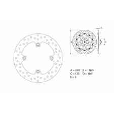 BREMBO Oro Fix féktárcsa - 68B40783 egyéb motorkerékpár alkatrész