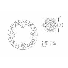 BREMBO Oro Fix féktárcsa - 68B40786 motorkerékpár féktárcsa