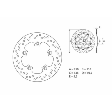 BREMBO Oro Fix féktárcsa - 68B407A2 egyéb motorkerékpár alkatrész