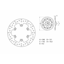 BREMBO Oro Fix féktárcsa - 68B407B3 egyéb motorkerékpár alkatrész