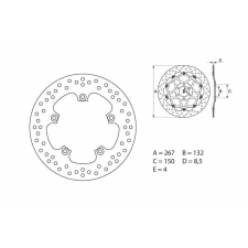 BREMBO Oro Fix féktárcsa - 68B407C3 egyéb motorkerékpár alkatrész