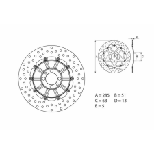BREMBO Oro Fix féktárcsa - 68B407D3 egyéb motorkerékpár alkatrész