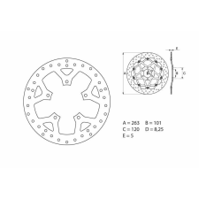 BREMBO Oro Fix féktárcsa - 68B407D9 egyéb motorkerékpár alkatrész