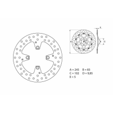 BREMBO Oro Fix féktárcsa - 68B407E8 motorkerékpár féktárcsa