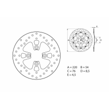 BREMBO Oro Fix féktárcsa - 68B407G3 egyéb motorkerékpár alkatrész