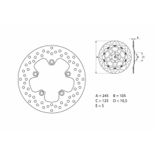 BREMBO Oro Fix féktárcsa - 68B407H3 motorkerékpár féktárcsa