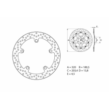 BREMBO Oro Fix féktárcsa - 68B407H7 motorkerékpár féktárcsa