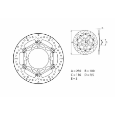 BREMBO Oro lebegő féktárcsa - 78B40810 egyéb motorkerékpár alkatrész