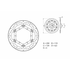 BREMBO Oro lebegő féktárcsa - 78B40813 egyéb motorkerékpár alkatrész