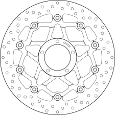 BREMBO Oro lebegő féktárcsa - 78B40878 motorkerékpár féktárcsa