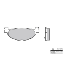 BREMBO Robogó Szintermetál Fékbetétek - 07059XS egyéb motorkerékpár alkatrész