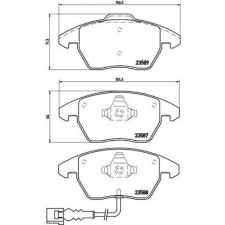 BREMBO Sada brzdových destiček P 85 075 autóalkatrész