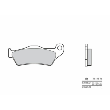 BREMBO Street Szinterelt Fémbetétes Fékbetétek - 07BB28SP egyéb motorkerékpár alkatrész