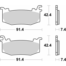 BREMBO Street szinterezett fékbetét – 07BB44SA BREMBO Futómű és fék alkatrészek Fékbetétek (tárcsafék) egyéb motorkerékpár alkatrész