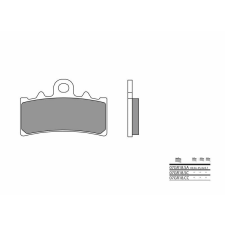 BREMBO utcai szénszál-kerámia fékbetétek - 07GR18CC egyéb motorkerékpár alkatrész