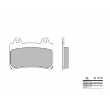 BREMBO utcai szénszálas-kerámia fékbetétek - 07YA1711 egyéb motorkerékpár alkatrész